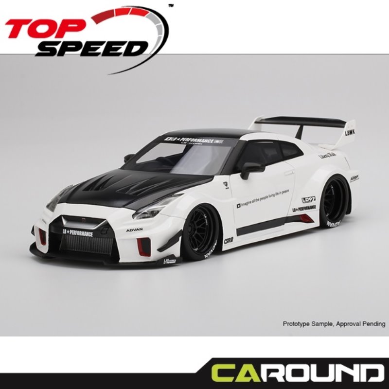 오토모듬 Top Speed 1:18 LB-실루엣 웍스 GT 닛산 35GT-RR 버전1 화이트