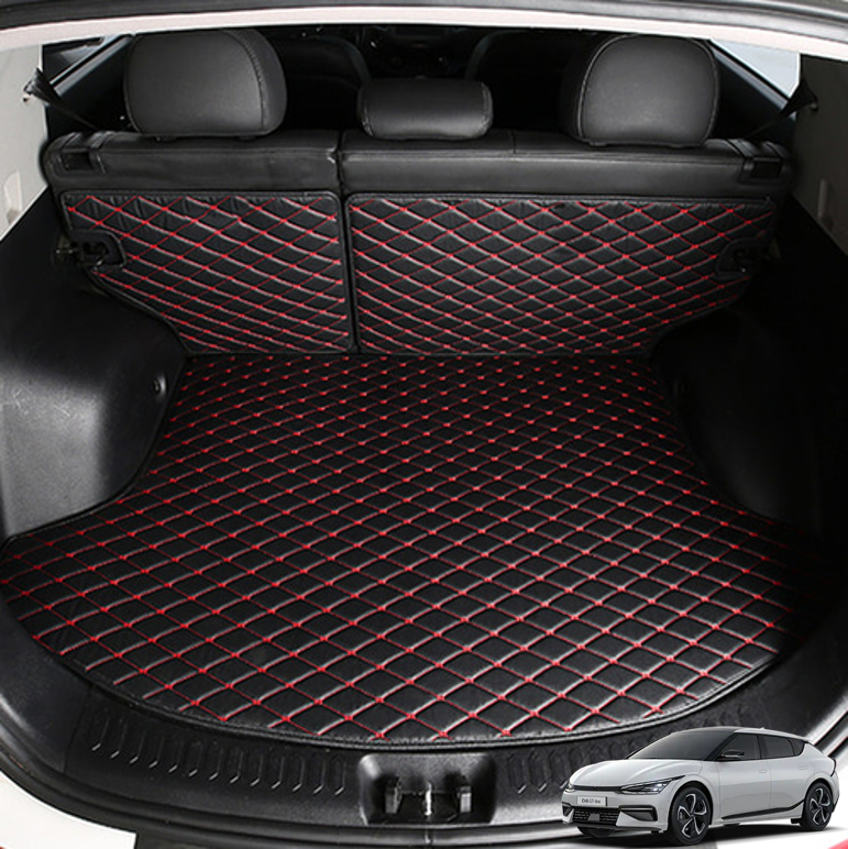 오토모듬 차덕후 기아 EV6 4D 가죽 퀄팅 차박 트렁크매트 (바닥+등받이 세트 )